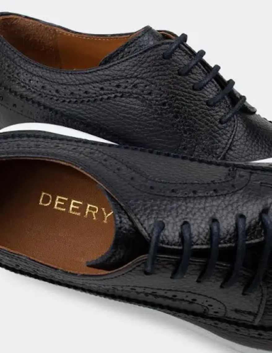 Deery Deri Mavi Comfort Günlük Erkek Ayakkabı