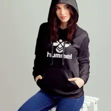 Hummel Billund Kadın Siyah Kapüşonlu Sweatshirt