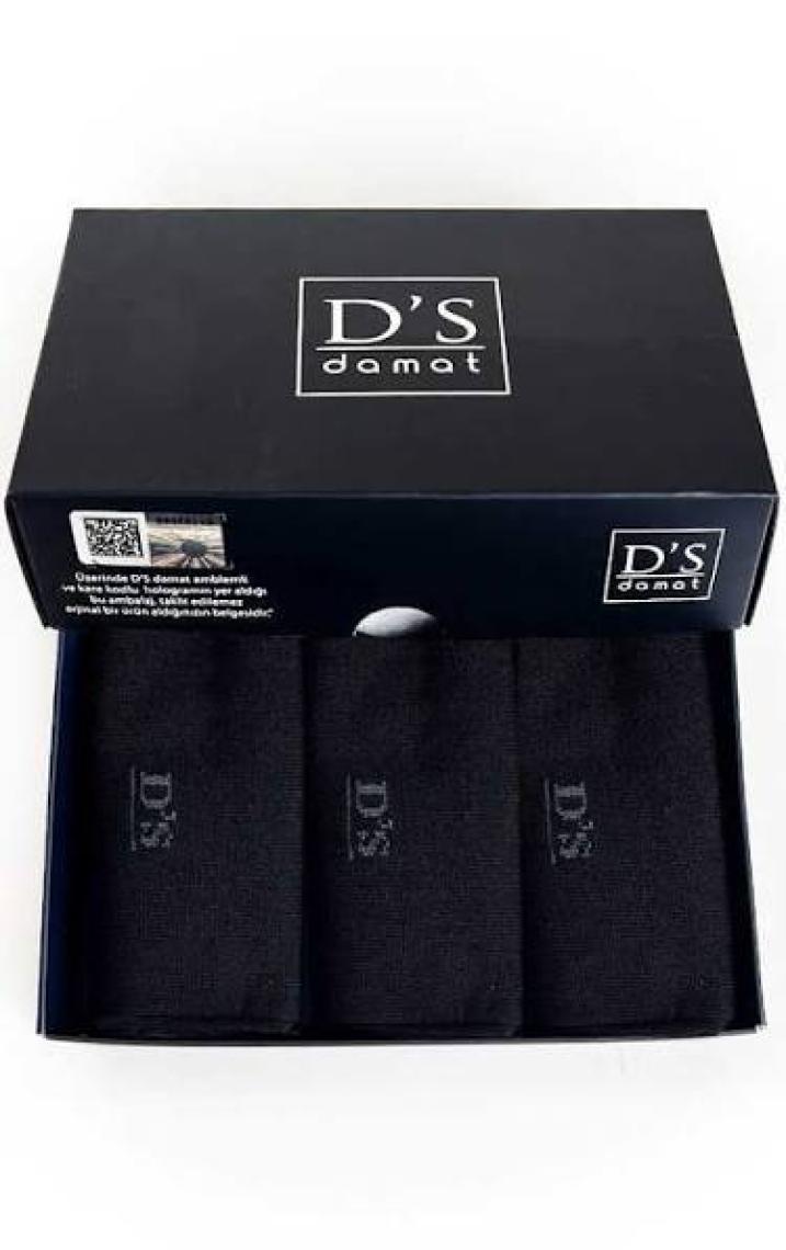 D'S Damat Bambu 3lü Çorap Set Siyah