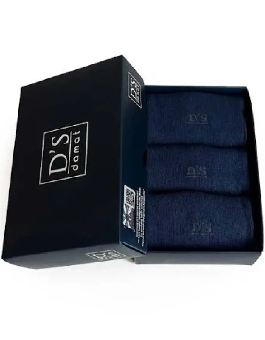 D'S Damat Bambu 3lü Çorap Set Lacivert