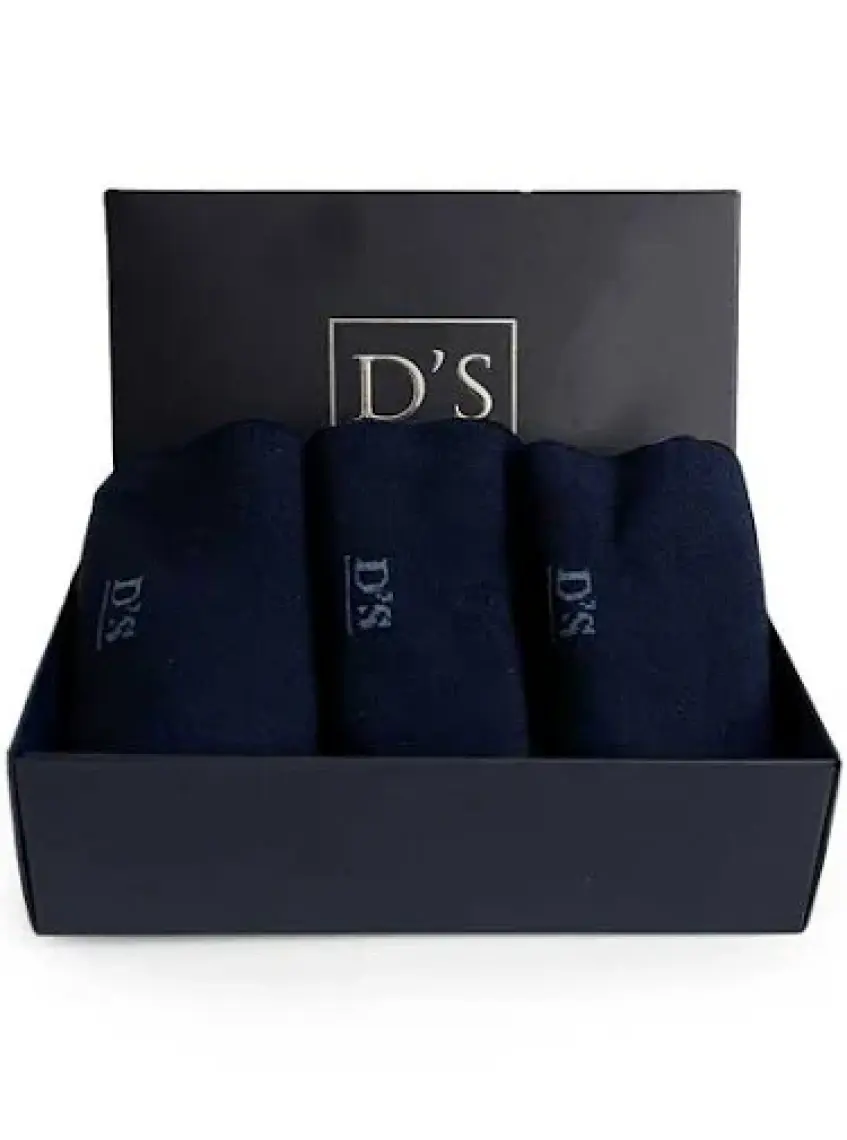 D'S Damat Bambu 3lü Çorap Set Lacivert