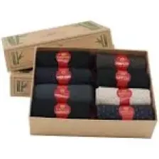 Dayco Premium Bambu Yazlık Soket Çorap Kraft Kutulu 8li Karışık Paket - 480-38-40