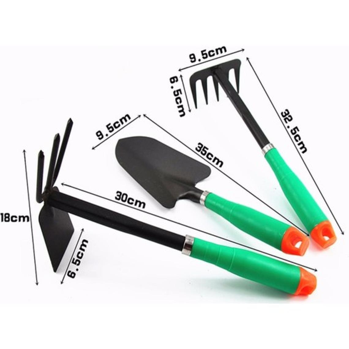 Toptancı Amca Metal 3 Parça Bahçe Seti - Çapa Tırmık Kürek Set - Bahçe Hobi Seti