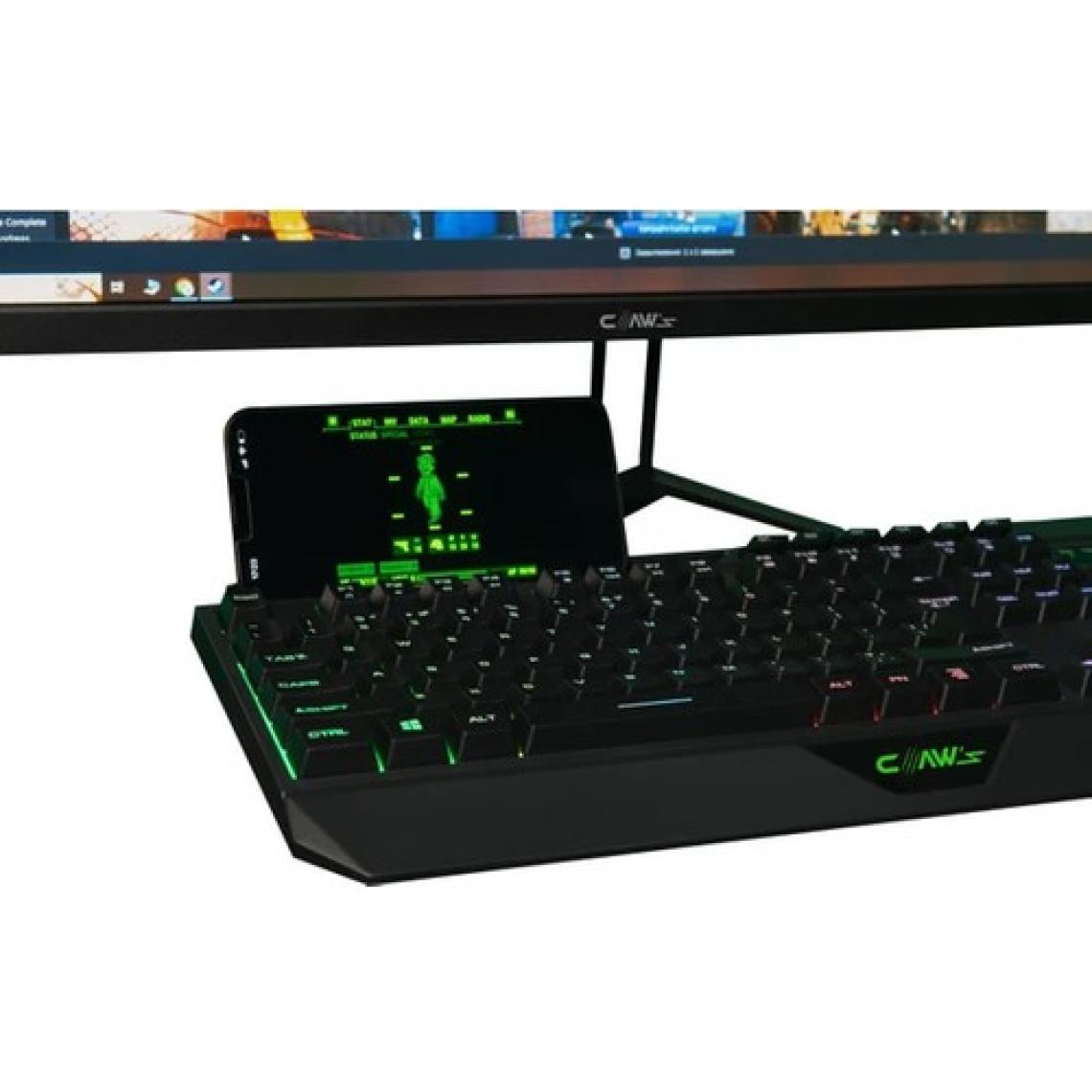 Claw's Nexus K1 RGB Full Membran 104 Tuşlu Ekstra Multimedya / Rollover Ses Kontrol Mekanizmalı & Claw's Reflex Örgü Kablolu Gaming Klavye (11 Farklı RGB Efektli)