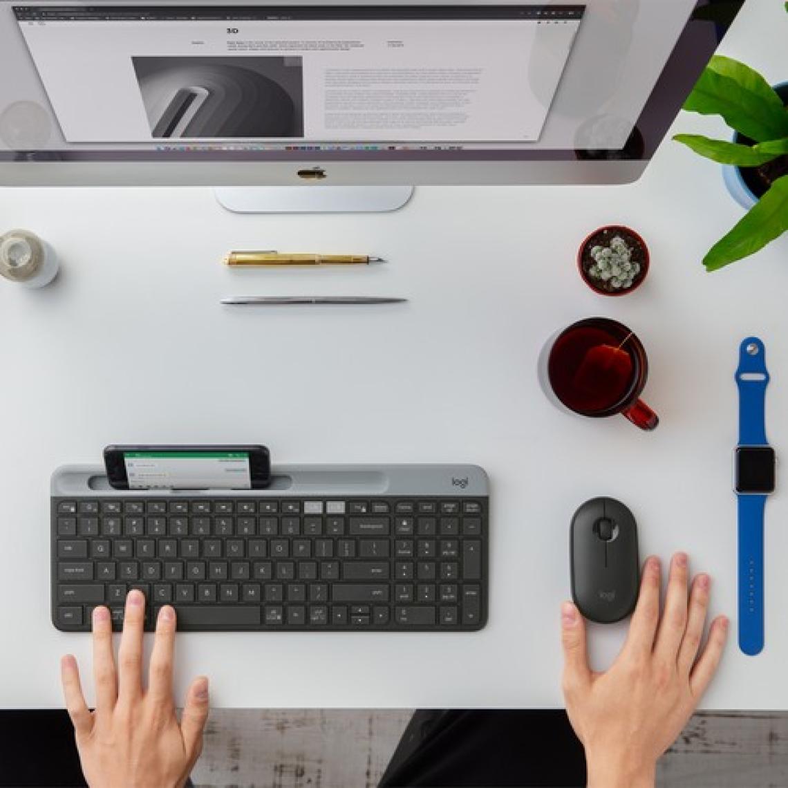 Logitech K580 Ultra Ince Çoklu Cihaz Özellikli Türkçe Bluetooth Klavye - Siyah