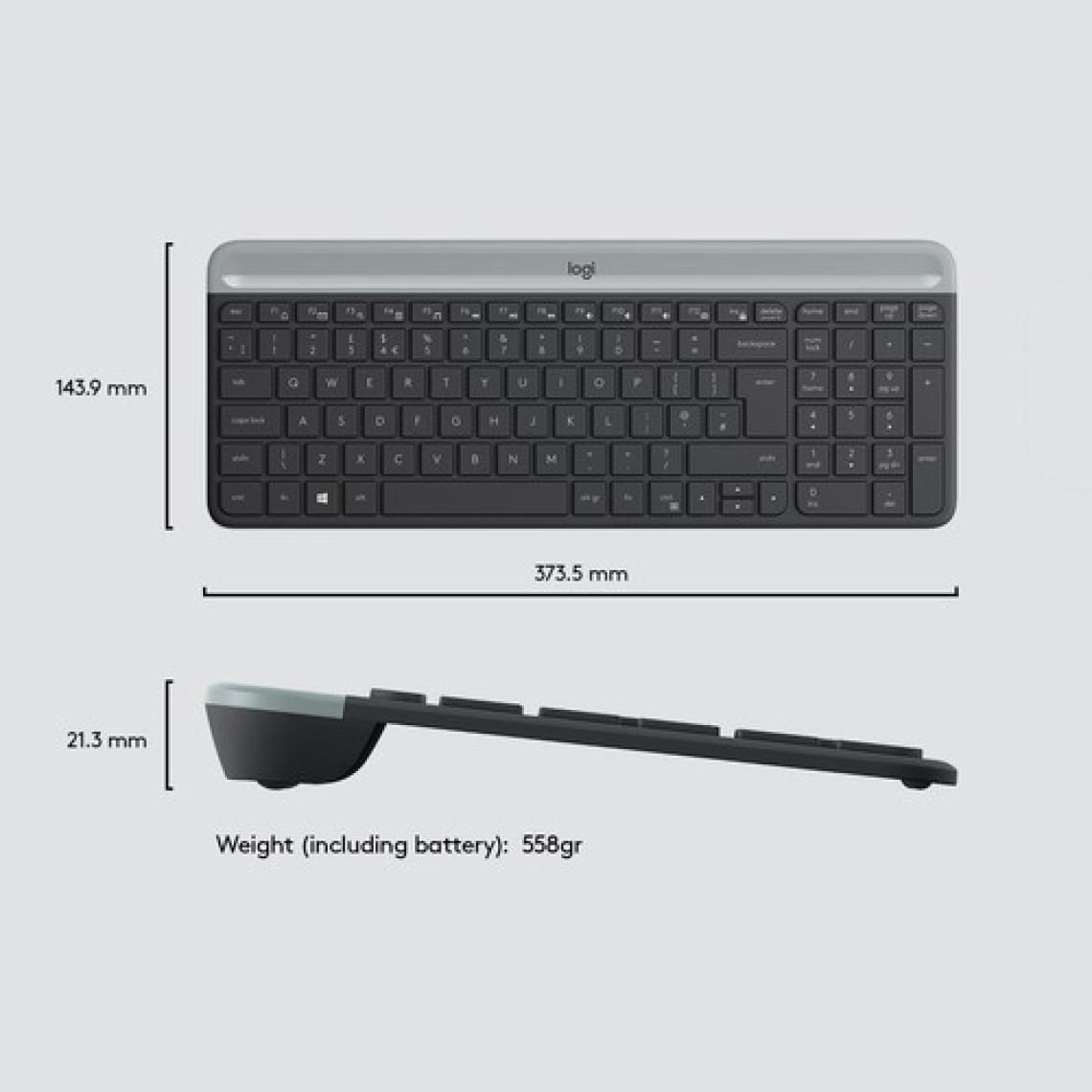 Logitech K580 Ultra Ince Çoklu Cihaz Özellikli Türkçe Bluetooth Klavye - Siyah
