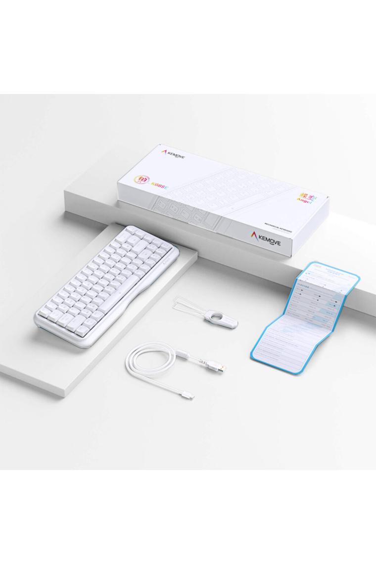 Sarftech K68SE %65 Sade Tasarım USB Beyaz Mekanik Red Switch Gaming Oyuncu Klavyesi Aparat Hediyeli