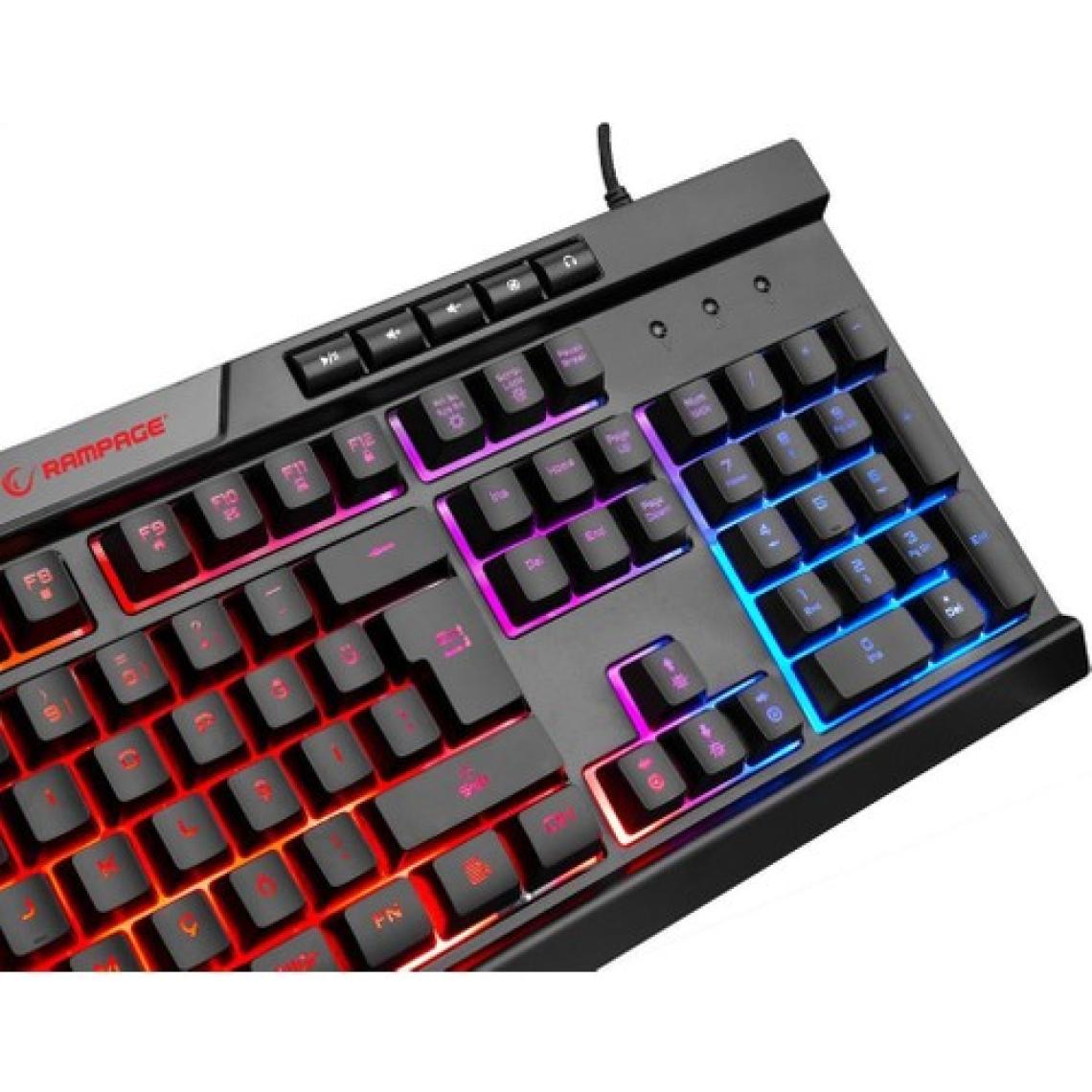 Rampage Bygamex-K2 Rainbow Aydınlatmalı Multimedia Gaming Oyuncu Klavyesi