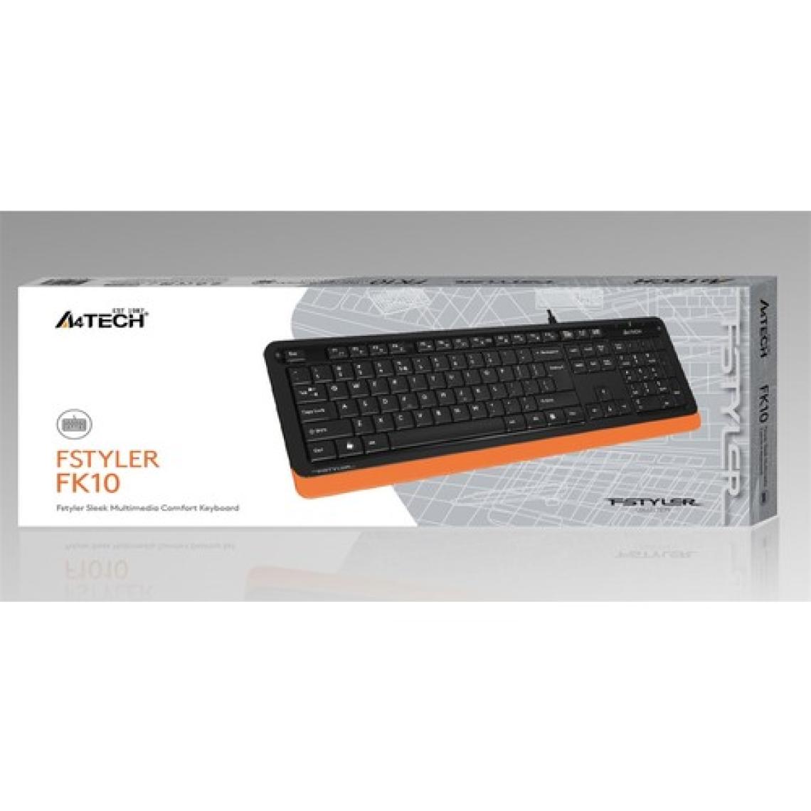 A4Tech FK10 USB Kablolu Multimedia Klavye Turuncu