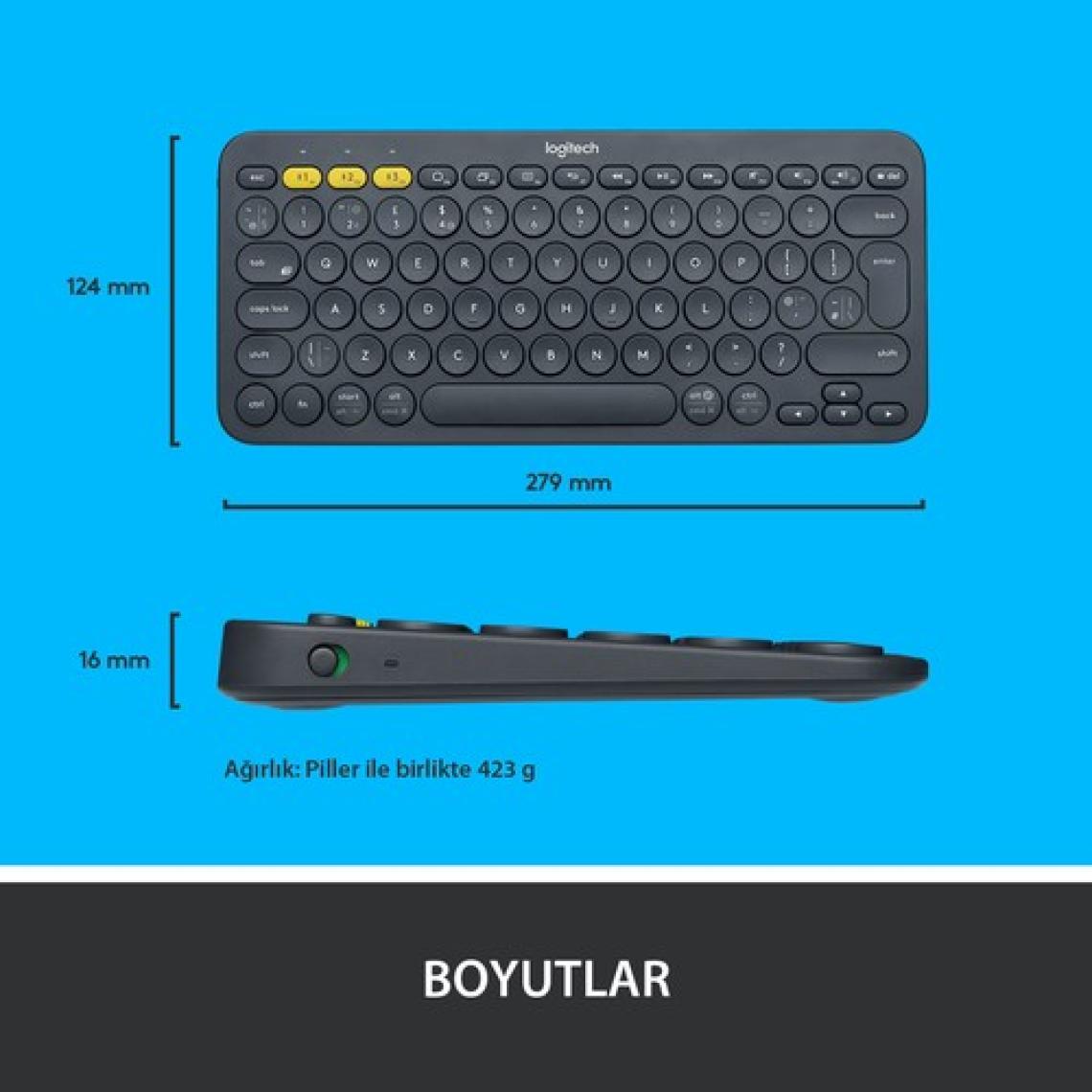 Logitech K380 Siyah Kablosuz Klavye