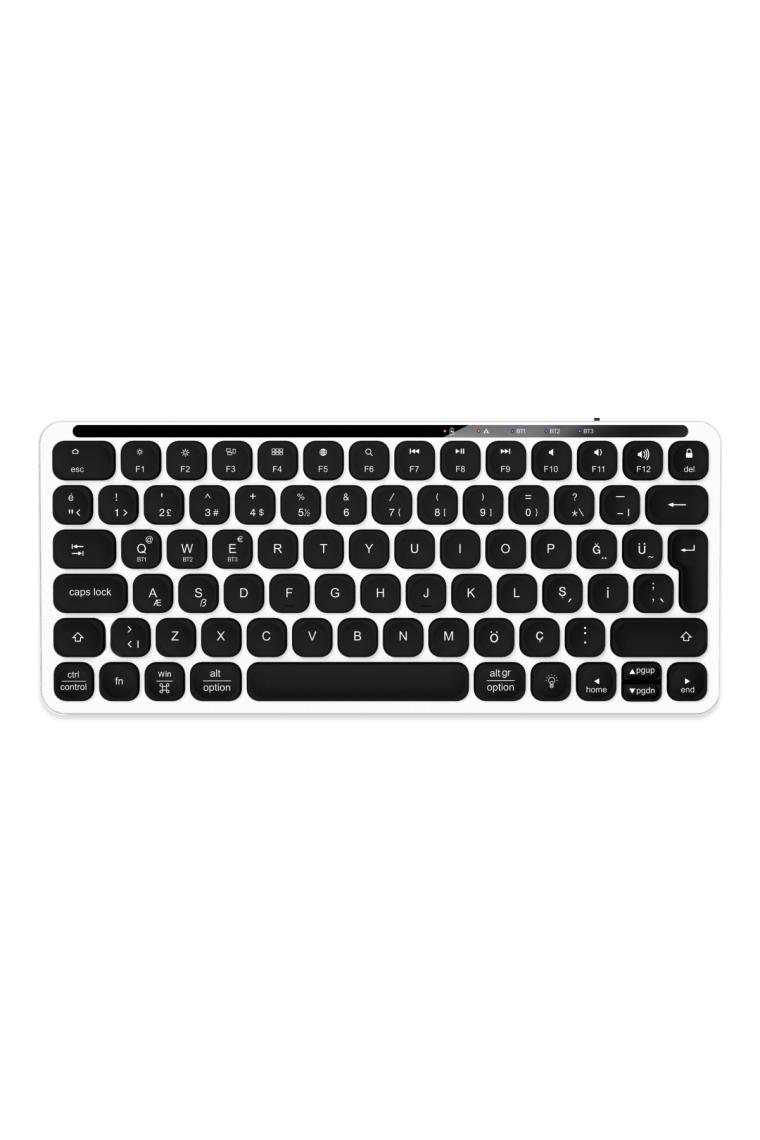 Pusat Business Pro Mini Bluetooth Kablosuz Klavye Gri