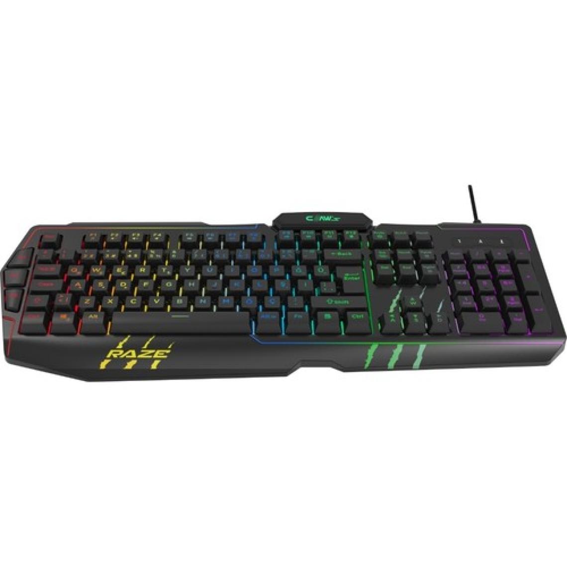 “ Claw's Raze RGB Yazılım & Harici G-Makro Tuşlu - Lazer Baskılı Özel ABS Materyal - Örgü Kablolu Membran Oyuncu Klavyesi