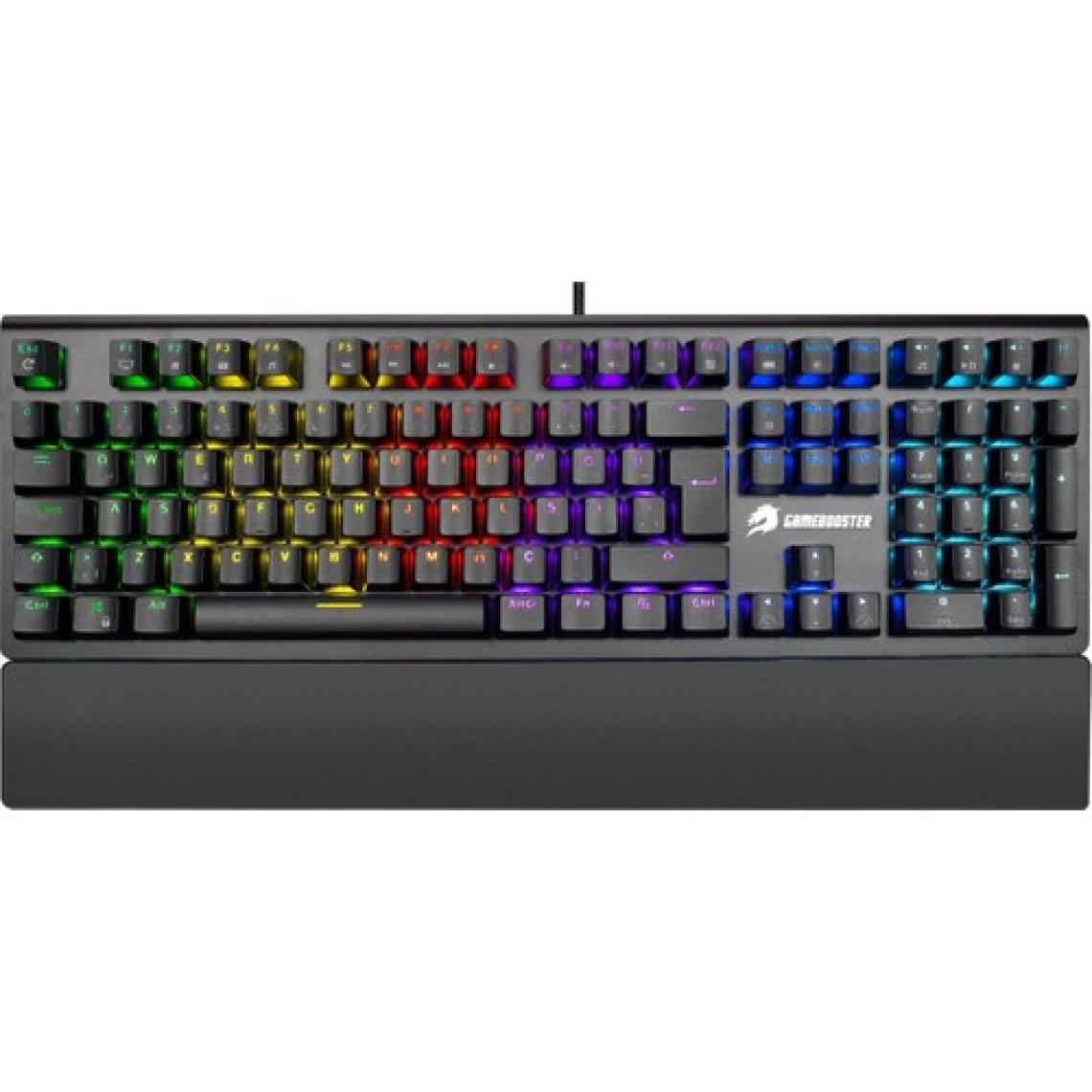 GameBooster G908 Bolt Rainbow Aydınlatmalı Blue Switch Mekanik Bileklikli Oyun Klavyesi