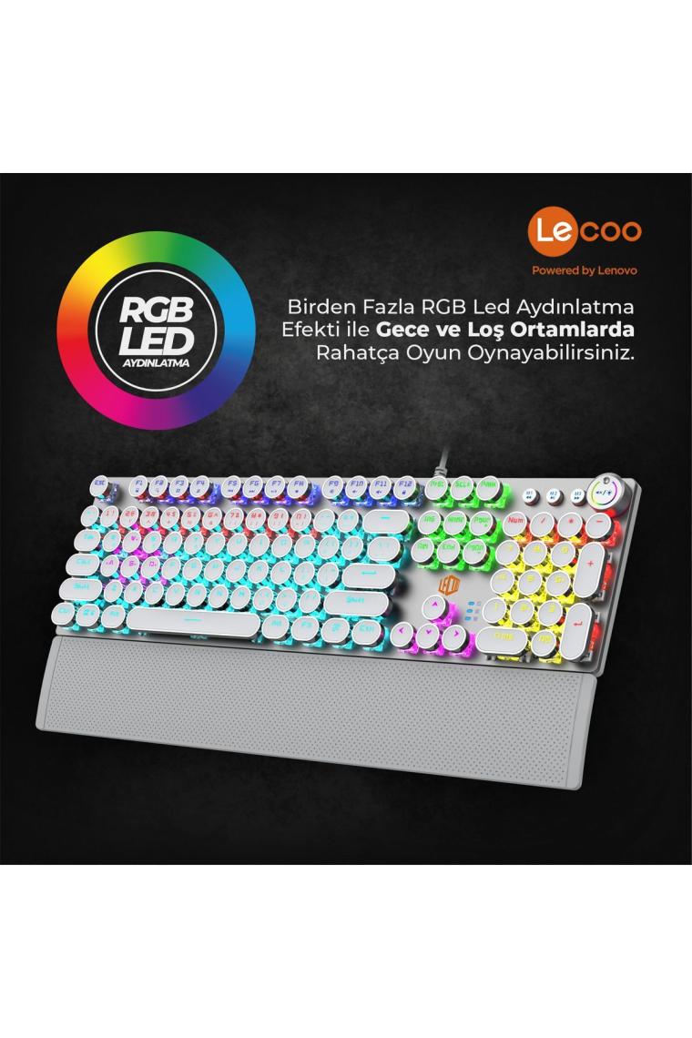 Kg1102 Usb Kablolu Makro Tuşlu Rgb Led Aydınlatmalı Mekanik Gaming Türkçe Q Metalik Klavye