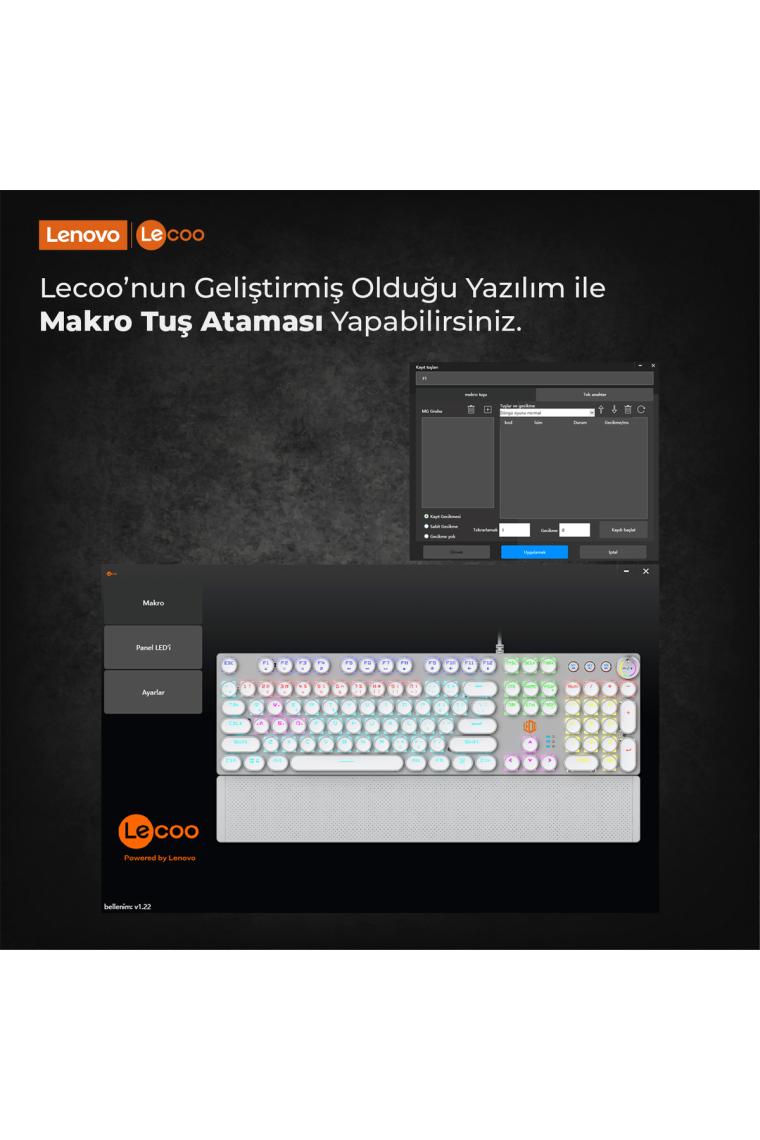 Kg1102 Usb Kablolu Makro Tuşlu Rgb Led Aydınlatmalı Mekanik Gaming Türkçe Q Metalik Klavye