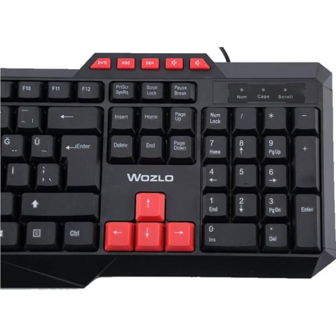 Wozlo WZ-502M USB Kablolu Multimedya Oyuncu Klavyesi