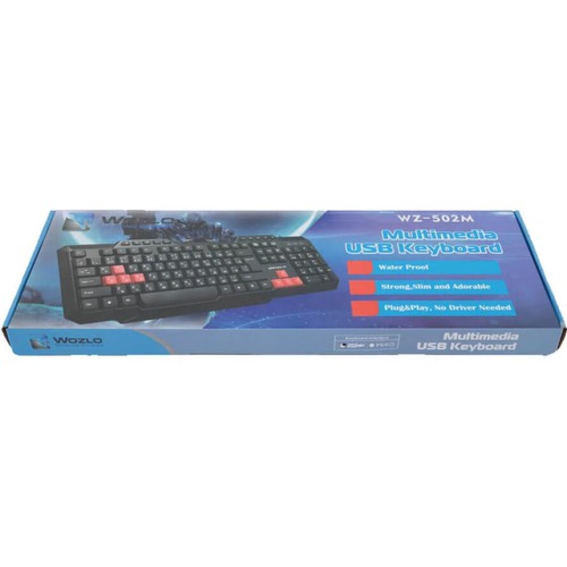 Wozlo WZ-502M USB Kablolu Multimedya Oyuncu Klavyesi