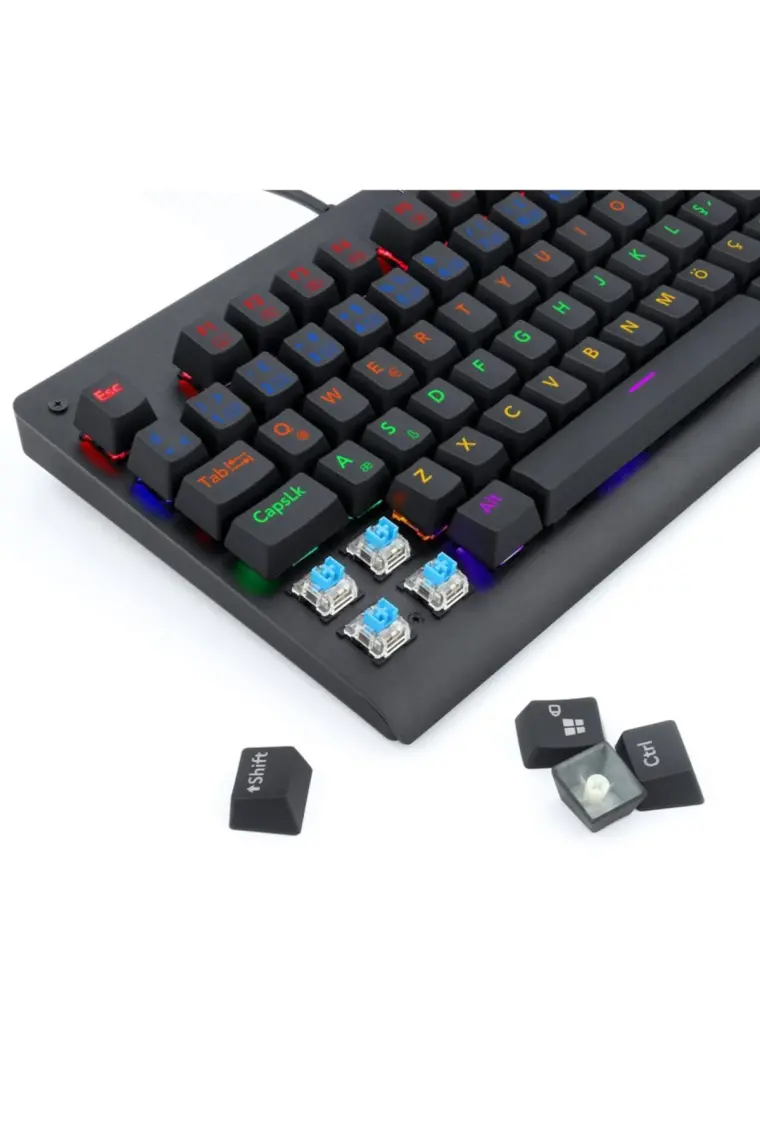 Redragon K568R Dark Avenger Raınbow Aydınlatmalı Gamıng Klavye (Blue Swıtch)