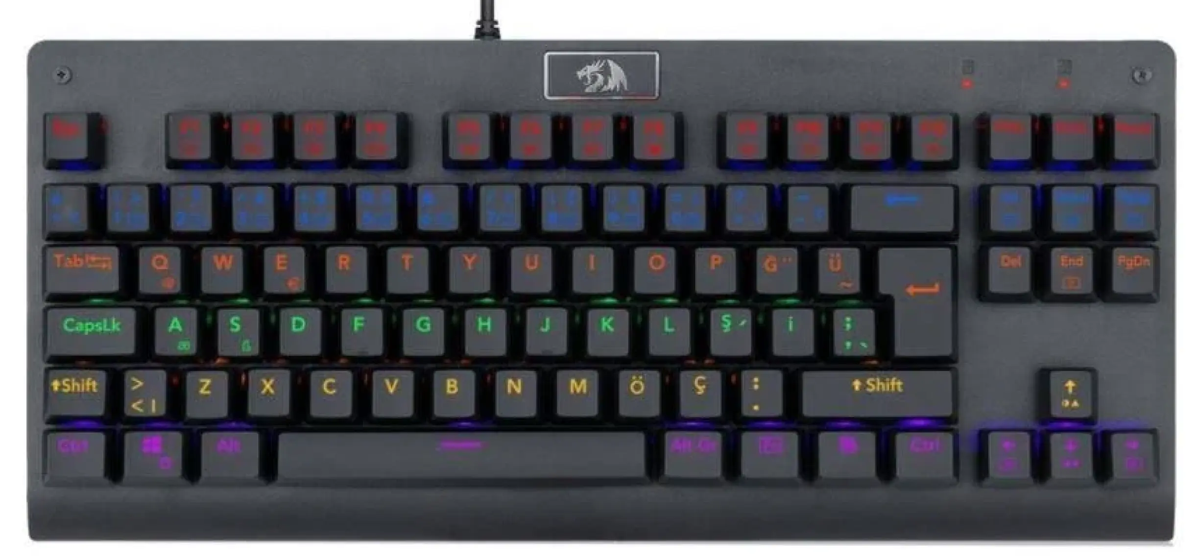 Redragon K568R Dark Avenger Raınbow Aydınlatmalı Gamıng Klavye (Blue Swıtch)