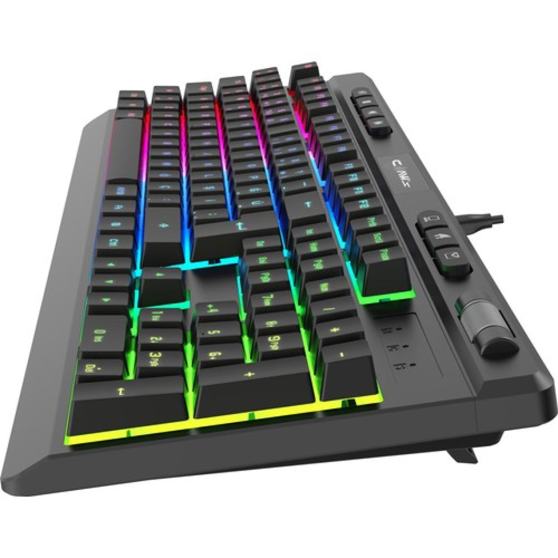 Claw's Crossfire K1 Özelleştirilebilir Rgb & Yazılımlı Full Membran 104+7 Tuşlu Ekstra Multimedya / Rollover Ses Kontrol Mekanizmalı Gaming Klavye