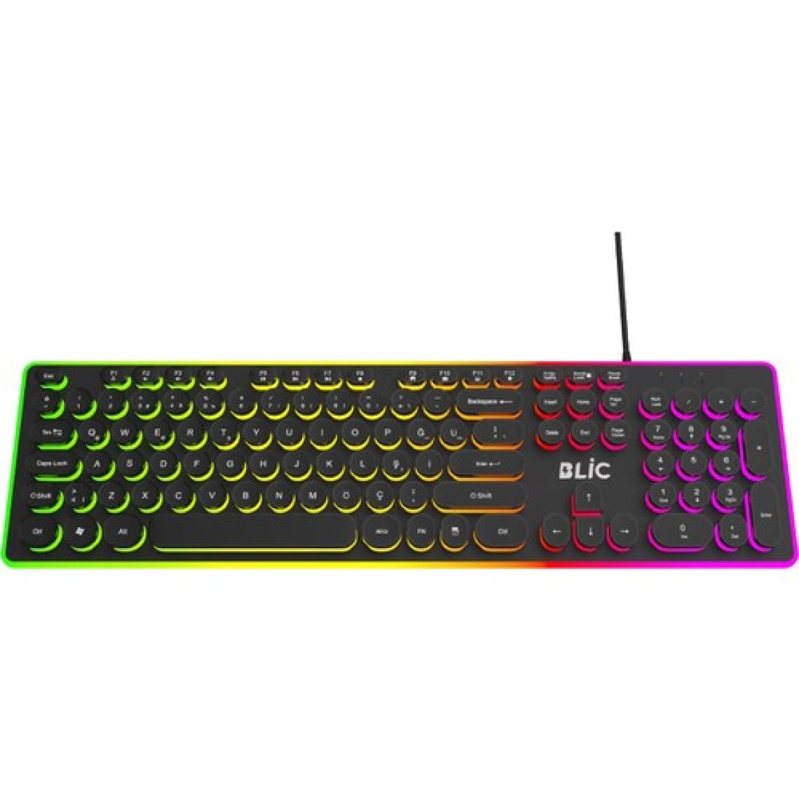Sarftech Gaming Rgb Işıklı Daktilo Kablolu Blue Switch Q Klavye BKB10