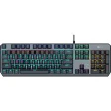 Lenovo Lecoo GK301 Makro Tuşlu USB Kablolu RGB LED Aydınlatmalı Red Switch Gaming Mekanik Türkçe Q Klavye Metalik Gri
