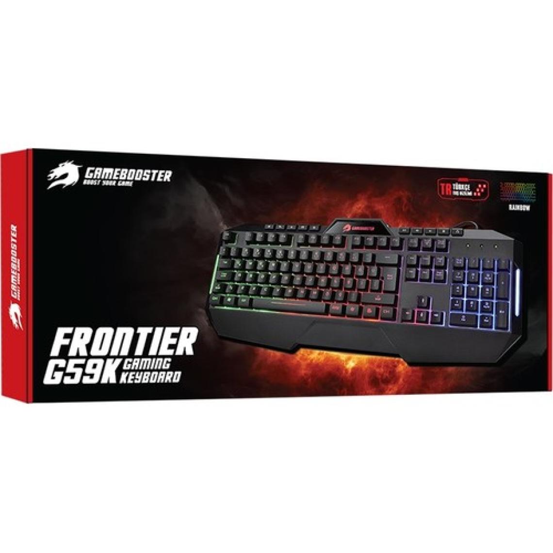 GameBooster G59K Frontier Rainbow Aydınlatmalı Membrane Oyun Klavyesi (GB-G59K)