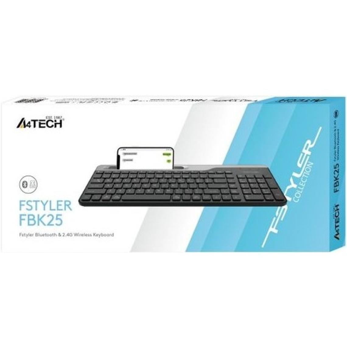 A4 Tech FBK25 Siyah Bluetooth ve Wireless Klavye
