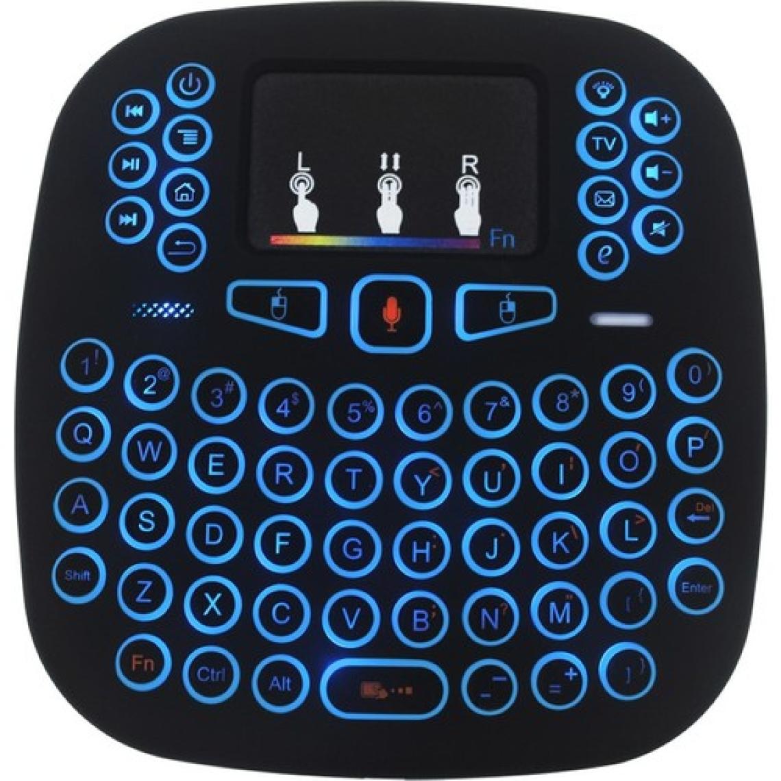 Teknomila Işıklı Kablosuz Mini Klavye Smarttv Televizyon Ps3 Dokunmatik Mouse