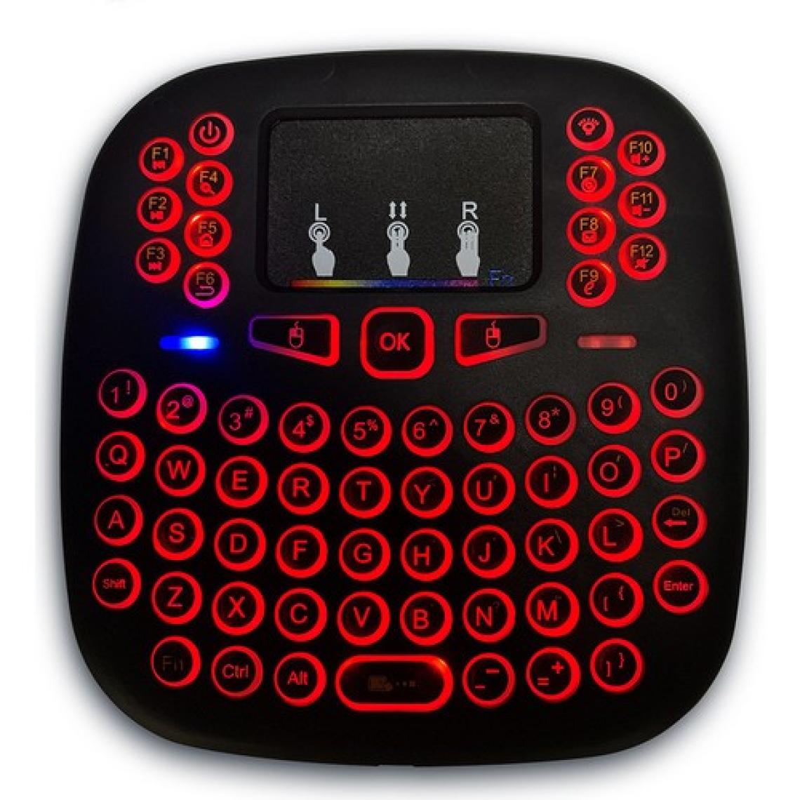 Teknomila Işıklı Kablosuz Mini Klavye Smarttv Televizyon Ps3 Dokunmatik Mouse