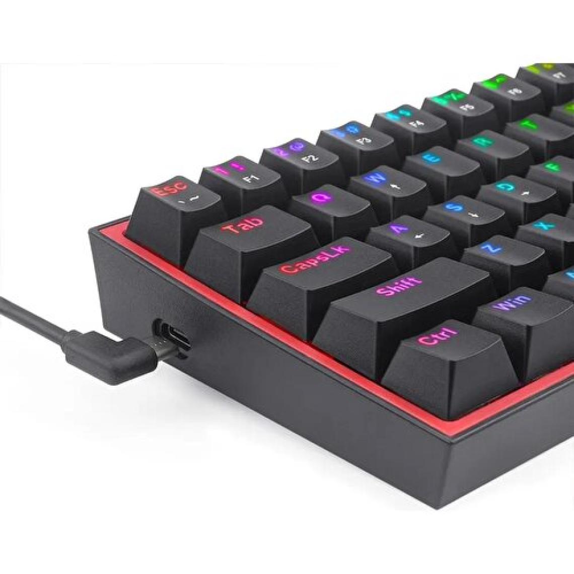 Redragon K617 RGB Siyah Mekanik Red Switch Oyuncu Klavyesi