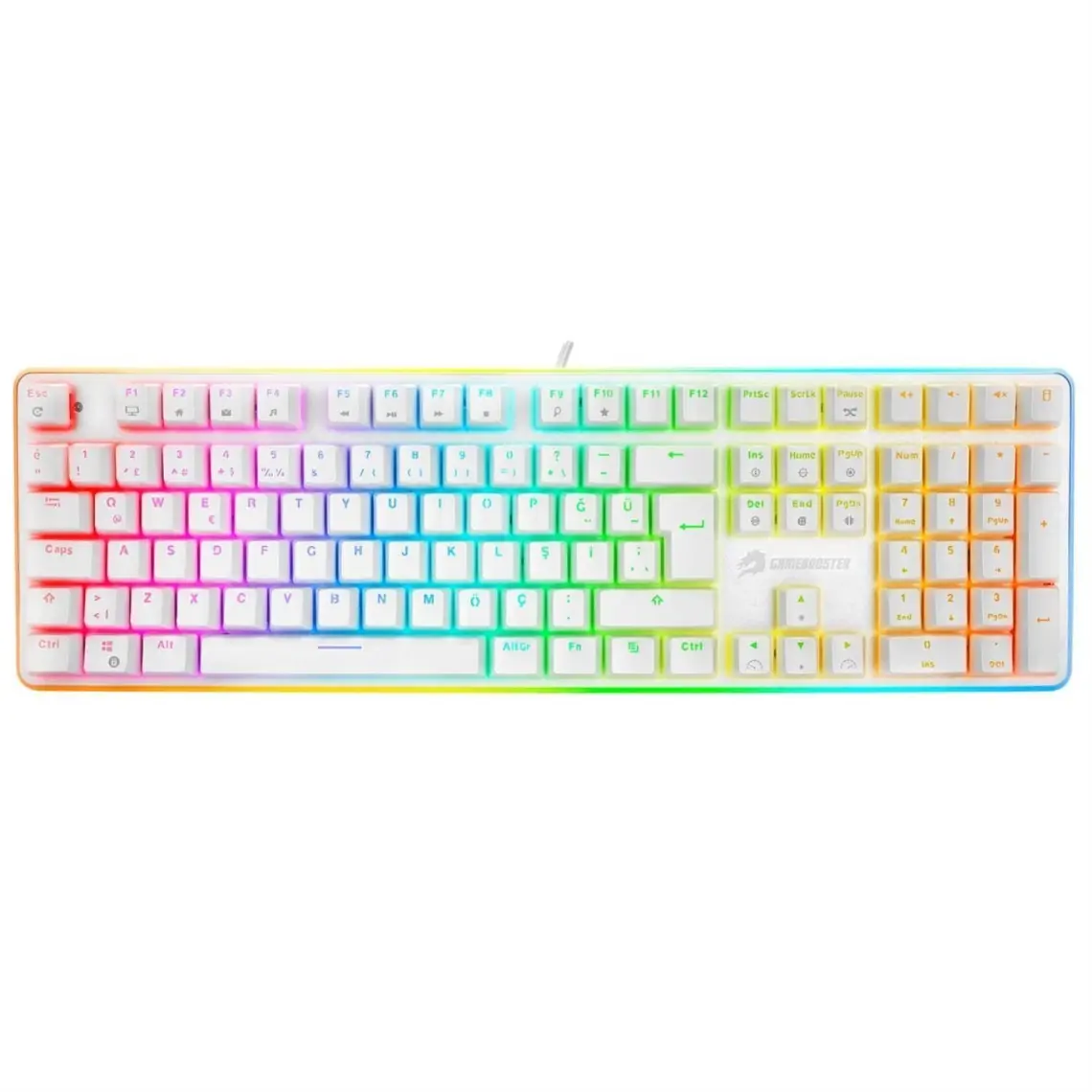 Gamebooster G918 Fire Storm RGB Blue Switch Beyaz Mekanik Gaming Klavye