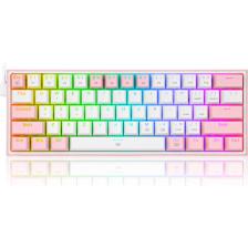 Redragon K617 RGB Pembe Mekanik Red Switch Oyuncu Klavyesi