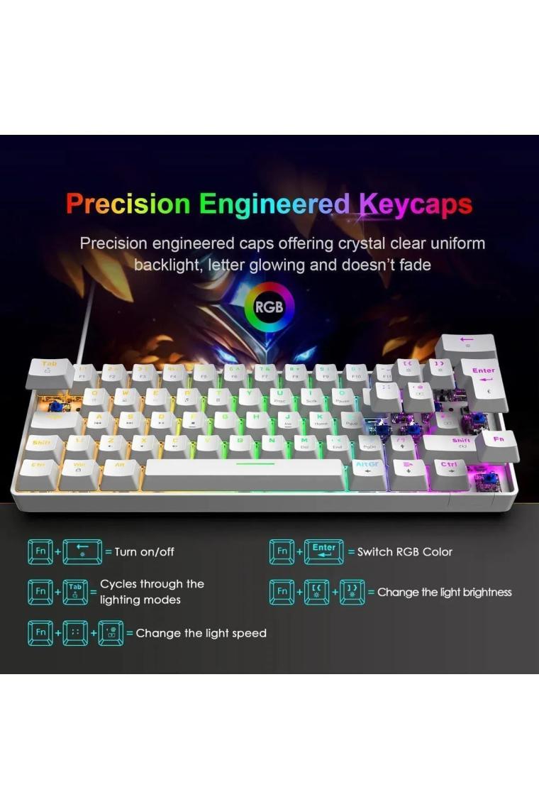 Sarftech T60  Kırmızı Switch Rgb Klavye Kablolu Gaming Oyuncu Klavyesi