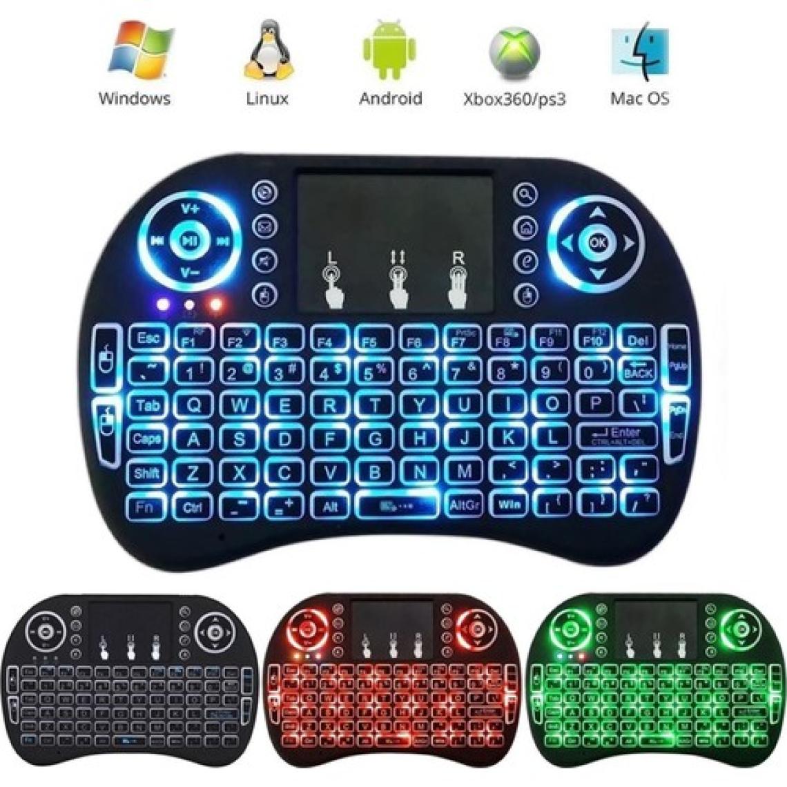 MI7A Akıllı Tahta ve Akıllı Tv Için Fare Özellikli LED Işıklı Kablosuz Mini Klavye