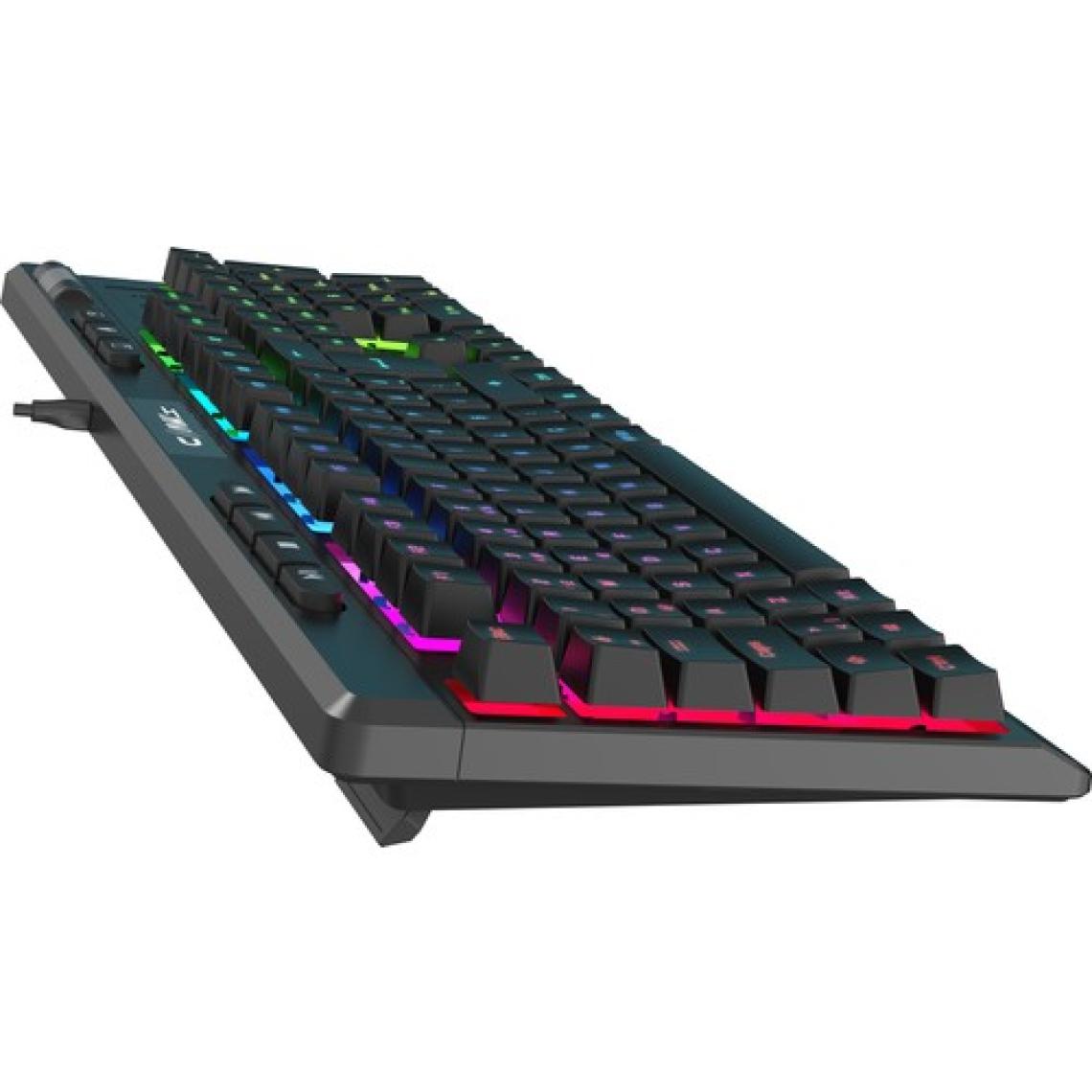 Claw's Crossfire K1 Özelleştirilebilir Rgb & Yazılımlı Full Membran 104+7 Tuşlu Ekstra Multimedya / Rollover Ses Kontrol Mekanizmalı Gaming Klavye