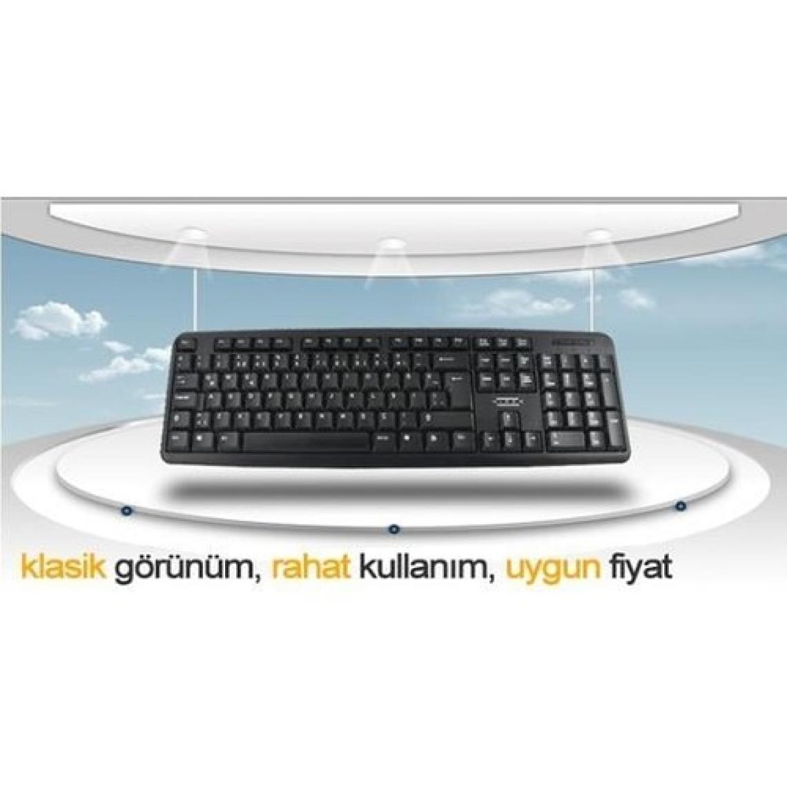 Hiper KM-3055 USB Standart Klavye - Siyah