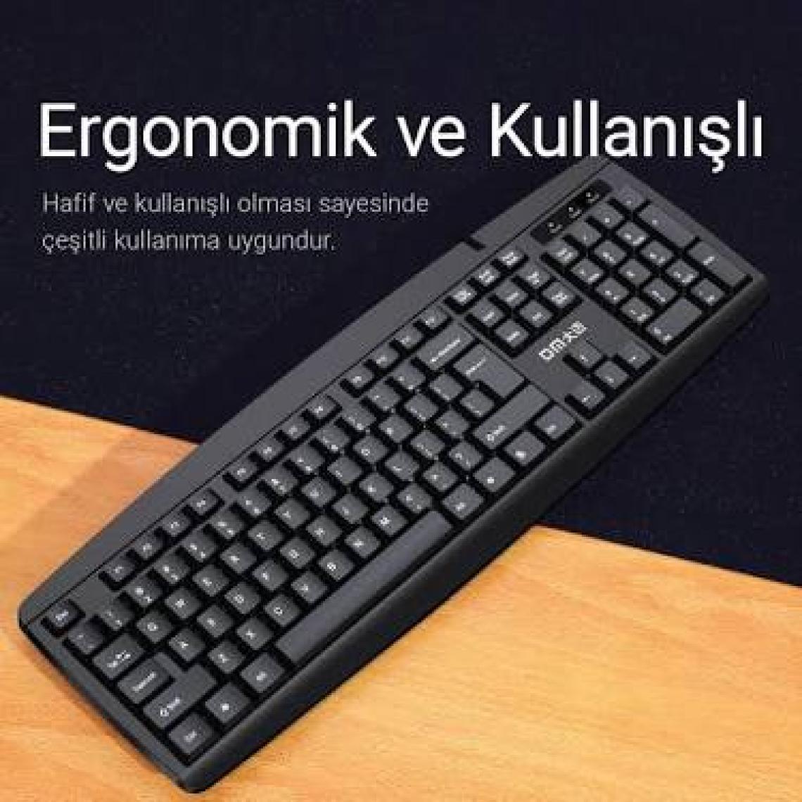 Dm K10 Siyah Kablolu Ingilizce Q Klavye