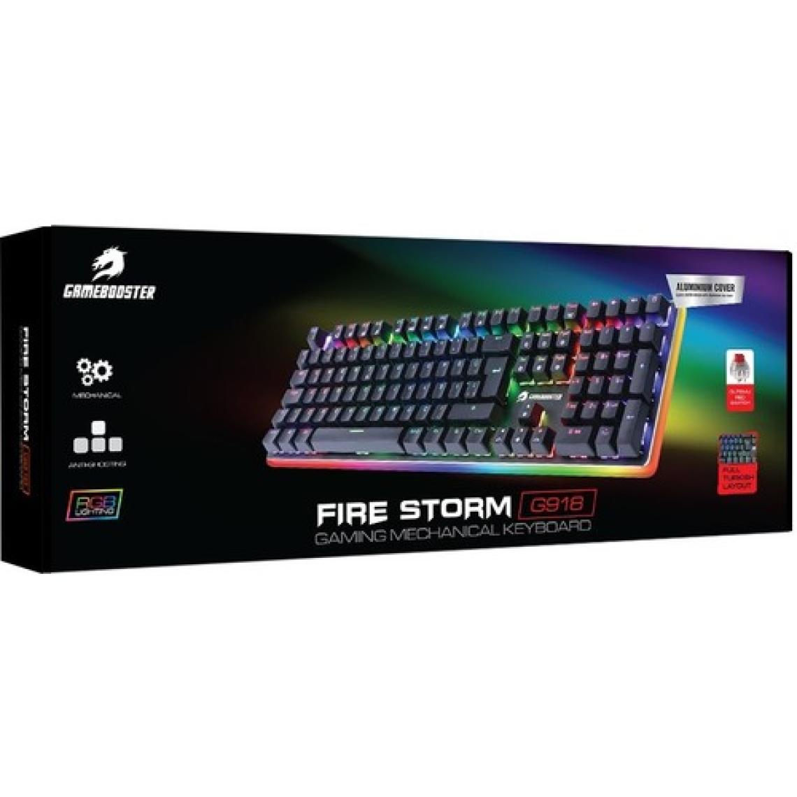 Gamebooster G918 Fire Storm RGB Red Switch Beyaz Mekanik Gaming Klavye