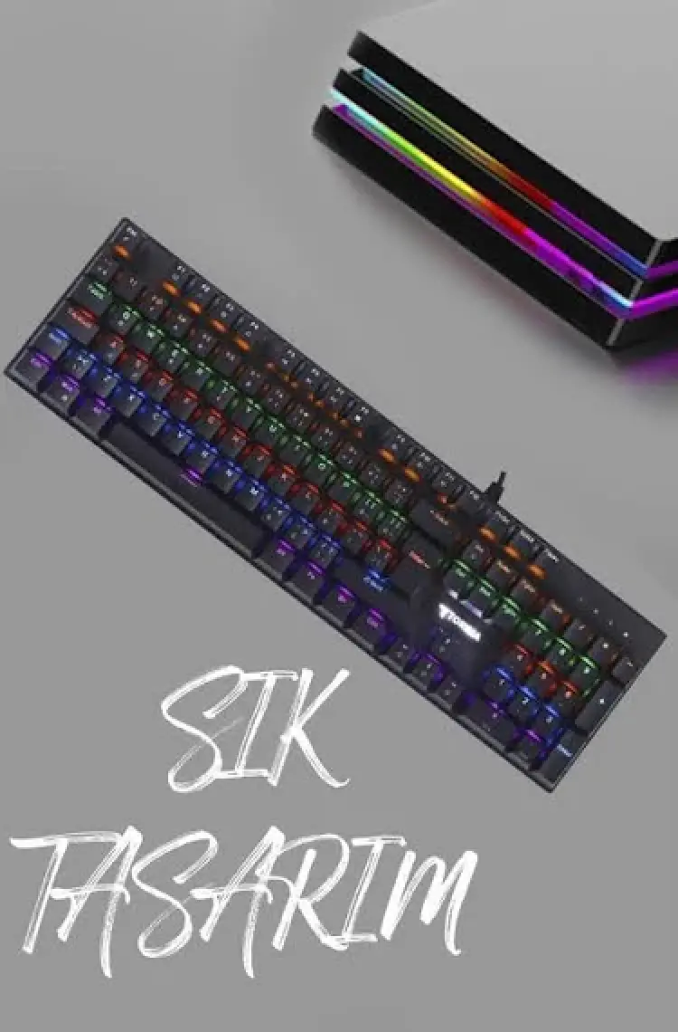 Tk-05 Kablolu Mekanik Blue Switch Rgb Işıklı Gaming Klavye Siyah