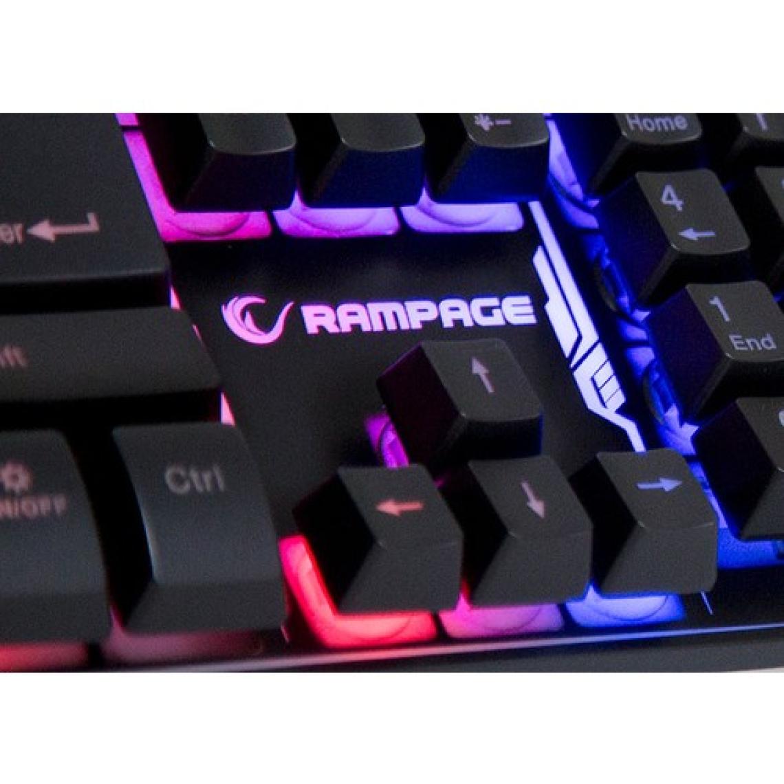 Rampage Titan K9 Siyah USB Gökkuşağı Renkli Aydınlatmalı Q Standart Gaming Oyuncu Klavyesi