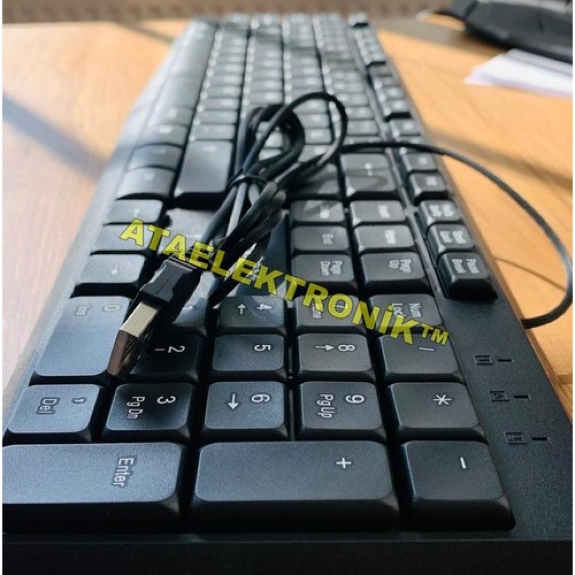 Ata Elektronik F Klavye Daktilo Katiplik Sınavı Için Uygun - SESSİZ Kablolu Standart F Ef Fe Kılvye Türkçe USB Kablolu F Fe Ef