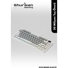 Shuriken ES10 Sanseı Rgb Mekanik Türkçe Klavye 1.06INÇ Tft - LCD Ekran - Red Switch