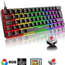 Sarftech T60  Kırmızı Switch Rgb Klavye Kablolu Gaming Oyuncu Klavyesi