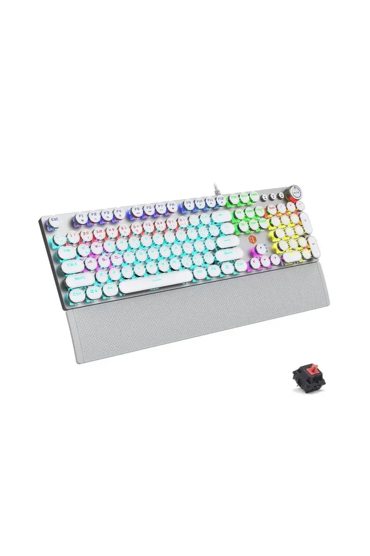Lecoo KG1102 USB Kablolu Red Switch Makro Tuşlu RGB LED Aydınlatmalı Mekanik Gaming Türkçe Q Metalik Klavye