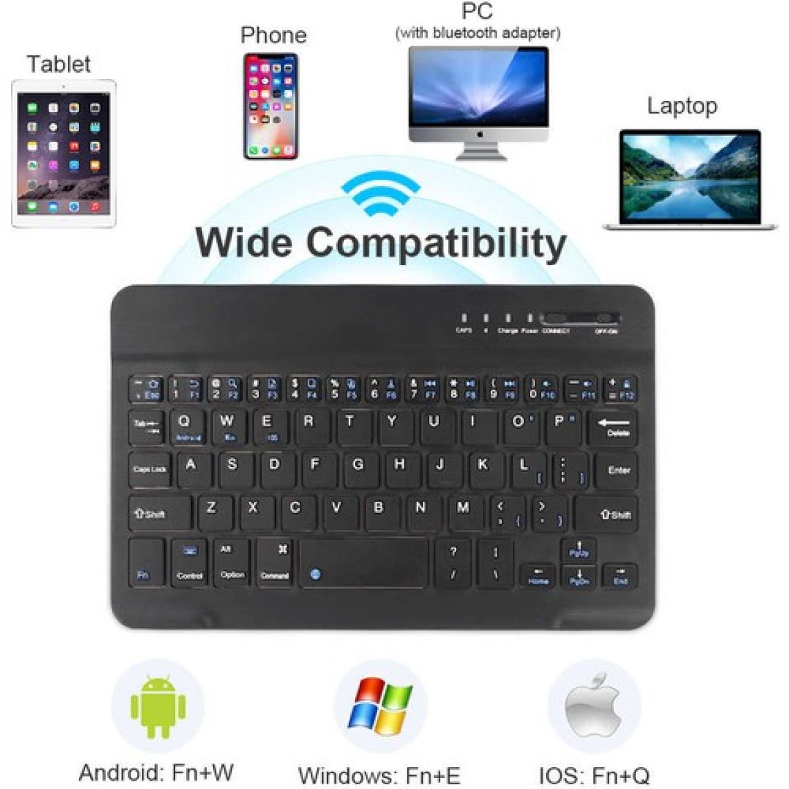 Duhaline Samsung Galaxy Tab A SM-T297 8" Uyumlu Bluetooth Tablet Klavyesi Mini Slim Şarjlı Kablosuz Klavye