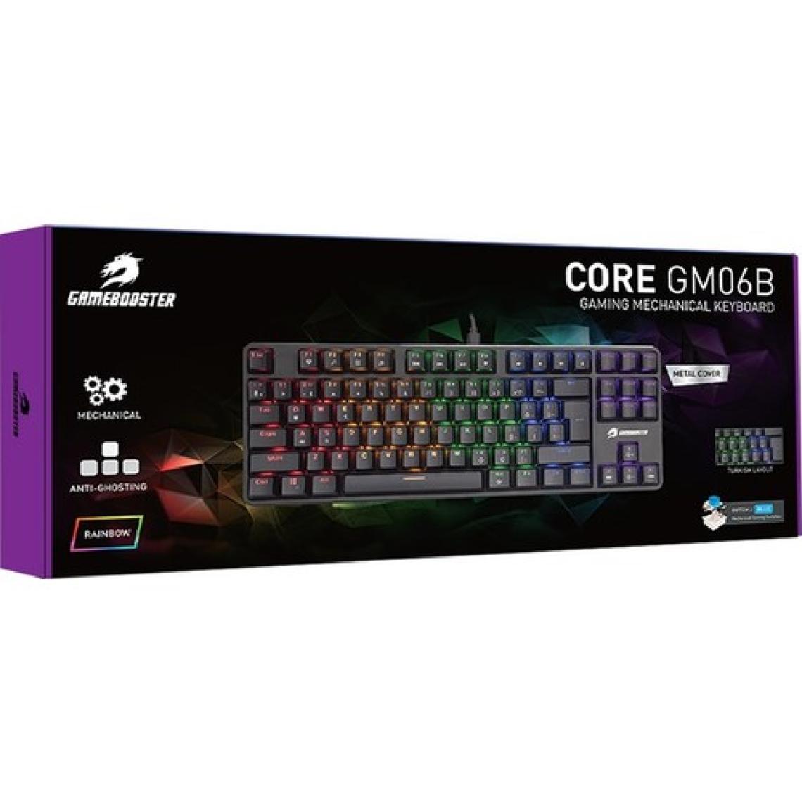 GameBooster GM06B Plus Rainbow Aydınlatmalı  TKL Mekanik Red Switch Oyuncu Klavyesi