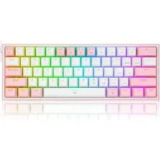 Redragon K617-RGB-WP Fızz Rgb Red Swıtch Kablolu Mekanık Q Klavye beyaz-Pembe