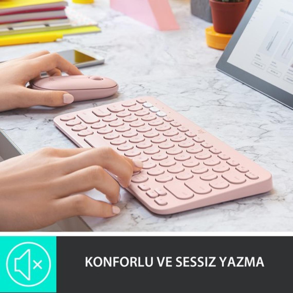 Logitech 920-010067 K380 Bluetooth Rose Klavye