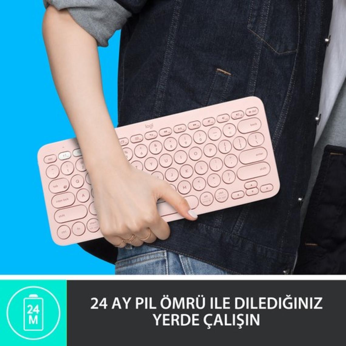 Logitech 920-010067 K380 Bluetooth Rose Klavye